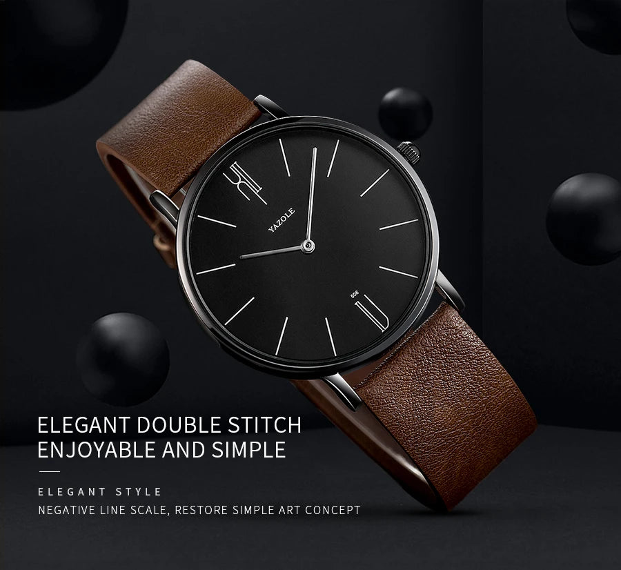 Outdoor Men Watch Genuine Leather