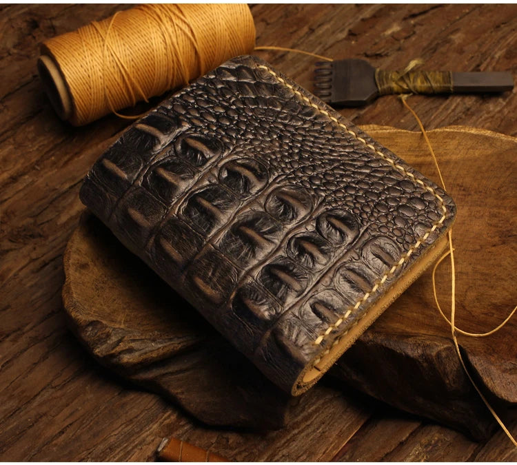 Men's Alligator Pattern Wallet Handmade