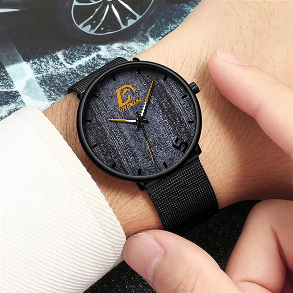 Mens Fashion Business Ultra Thin Minimalist