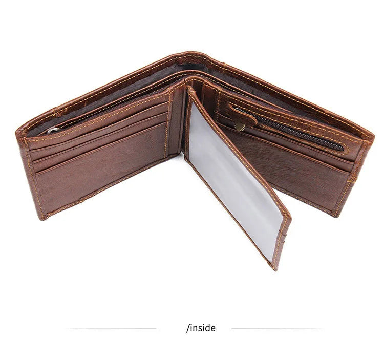 Genuine Cowhide Leather Men's Wallet