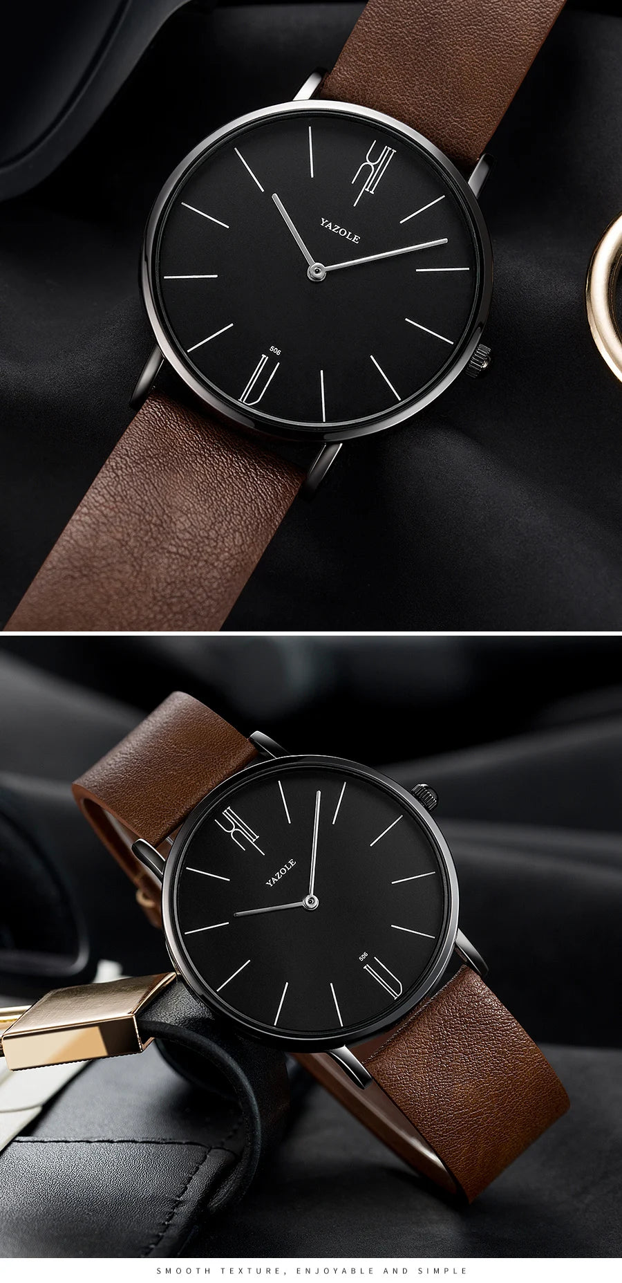 Outdoor Men Watch Genuine Leather