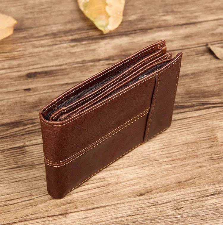 Genuine Cowhide Leather Men's Wallet