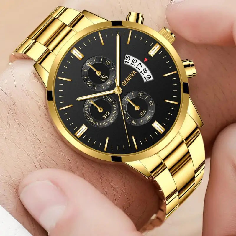 Men Fashion Watches With Calendar Full Steel