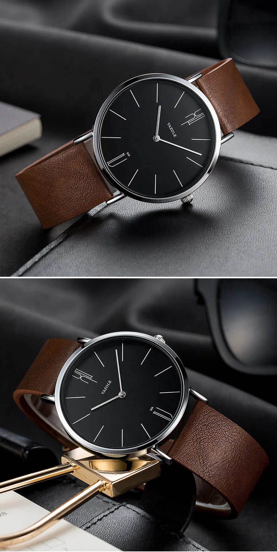 Outdoor Men Watch Genuine Leather