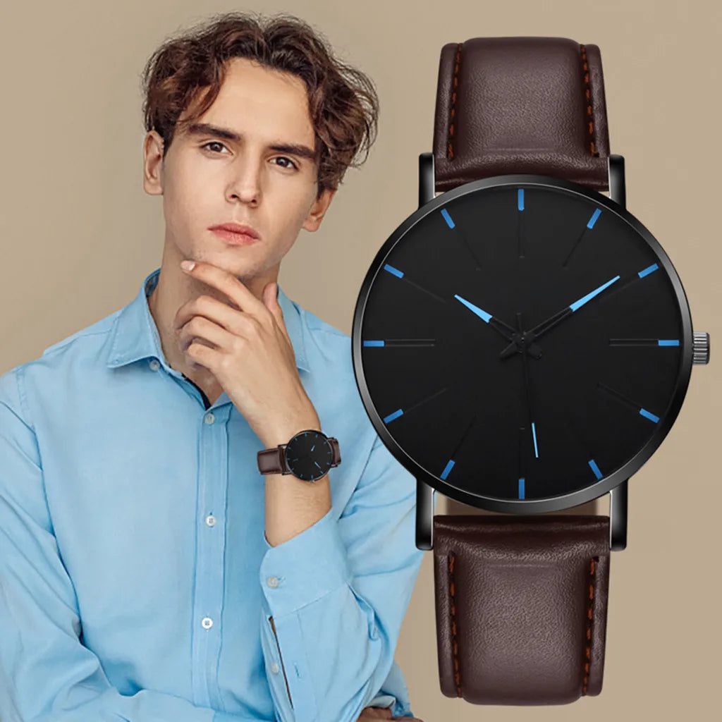 Minimalist Men Fashion Ultra Thin Watches