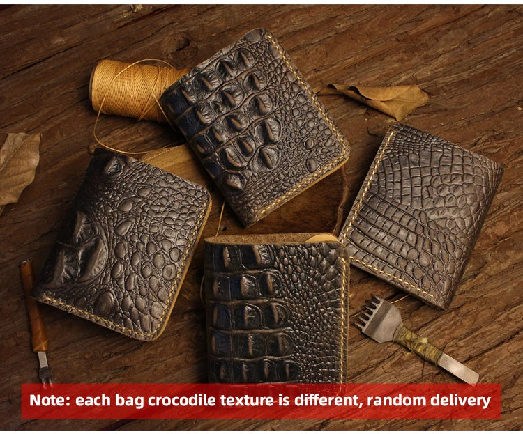 Men's Alligator Pattern Wallet Handmade