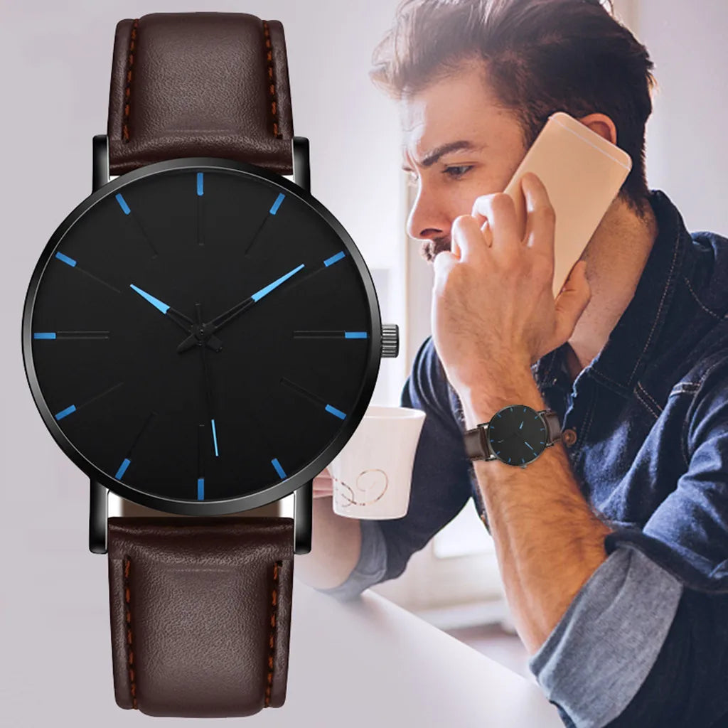 Minimalist Men Fashion Ultra Thin Watches