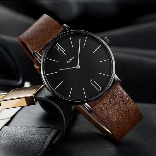 Outdoor Men Watch Genuine Leather