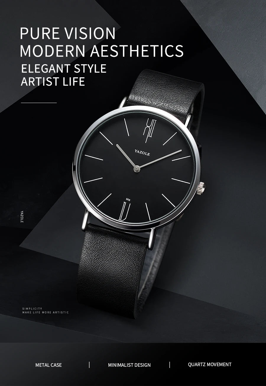 Outdoor Men Watch Genuine Leather