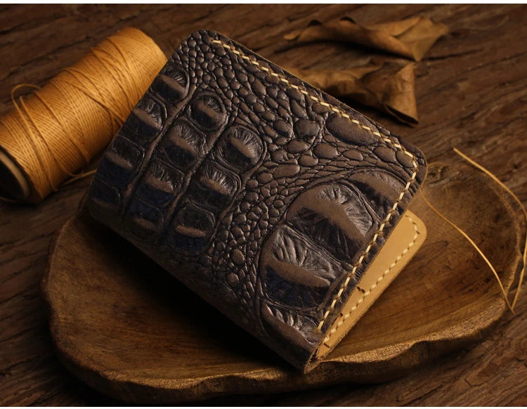 Men's Alligator Pattern Wallet Handmade