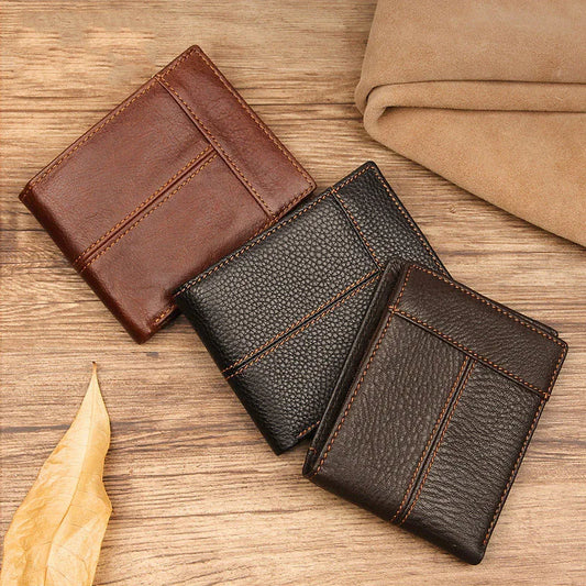 Genuine Cowhide Leather Men's Wallet