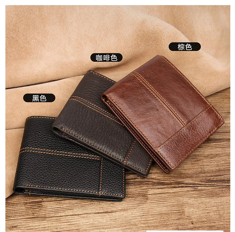 Genuine Cowhide Leather Men's Wallet