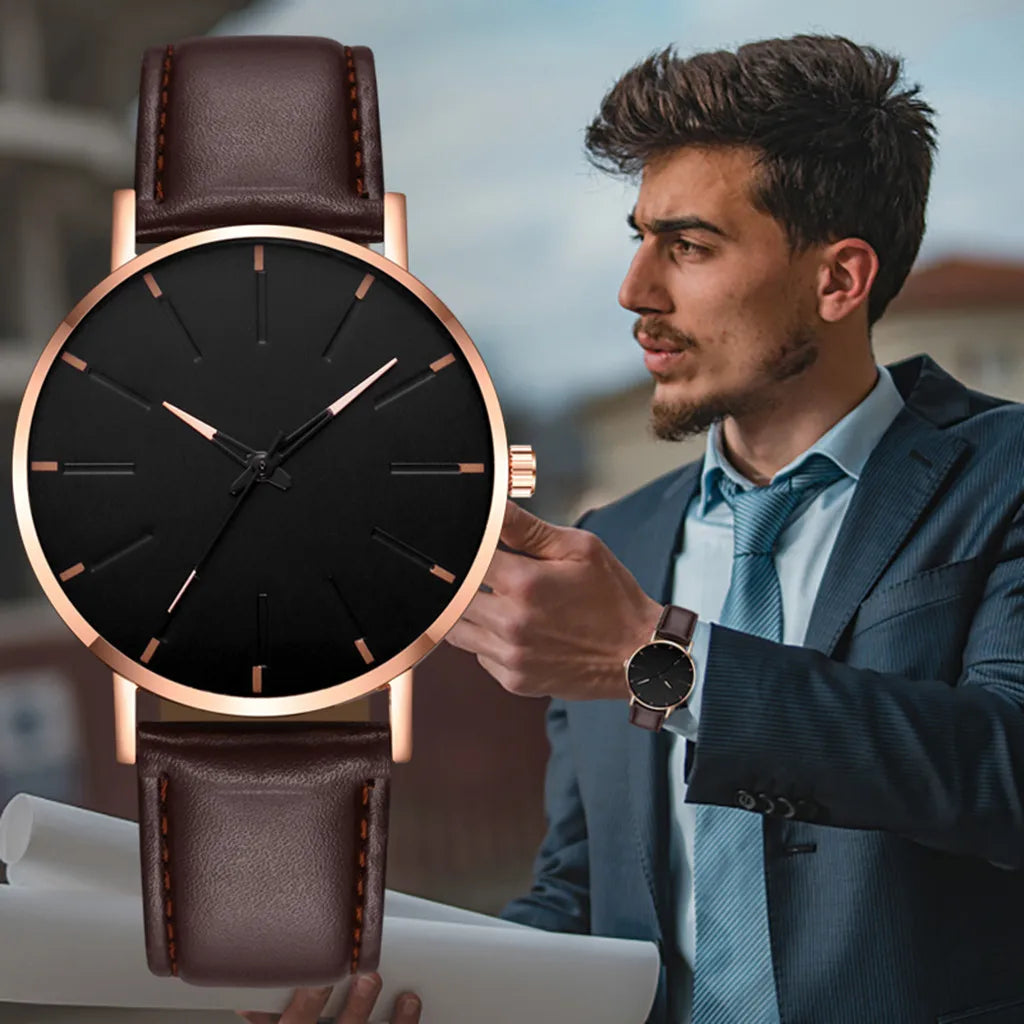 Minimalist Men Fashion Ultra Thin Watches