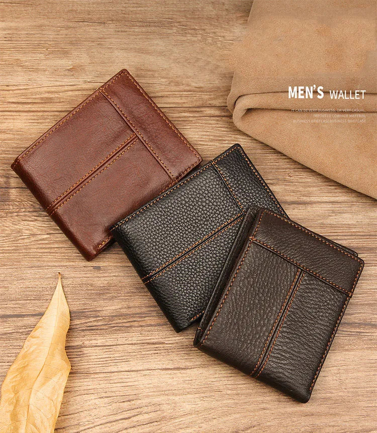 Genuine Cowhide Leather Men's Wallet