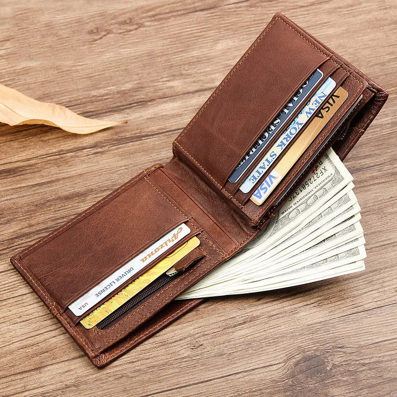 Genuine Cowhide Leather Men's Wallet