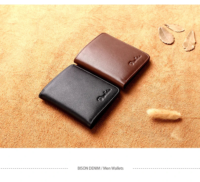 Genuine Leather Men Wallet Mini