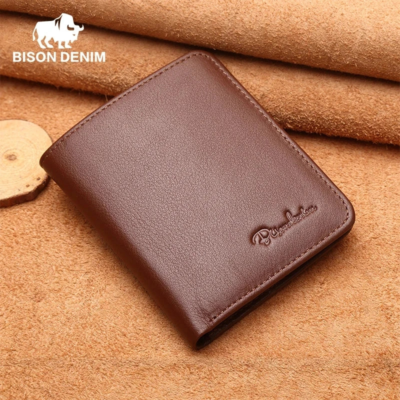 Genuine Leather Men Wallet Mini