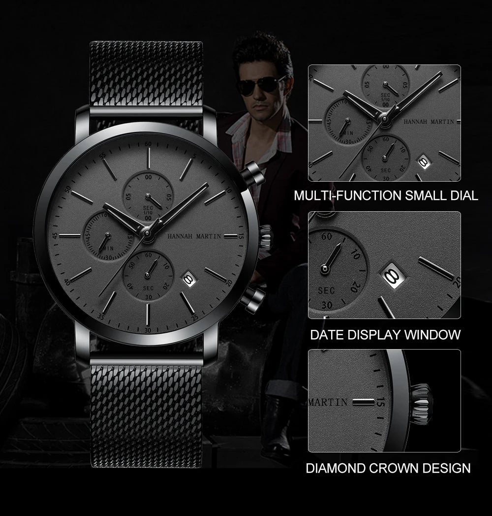 Top Men Watch Brand Business Style Stainless