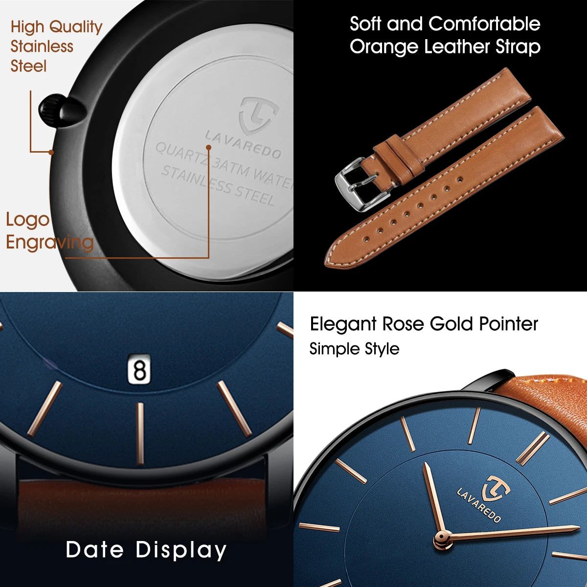 Mens Watches, Minimalist Fashion Simple Wrist Watch