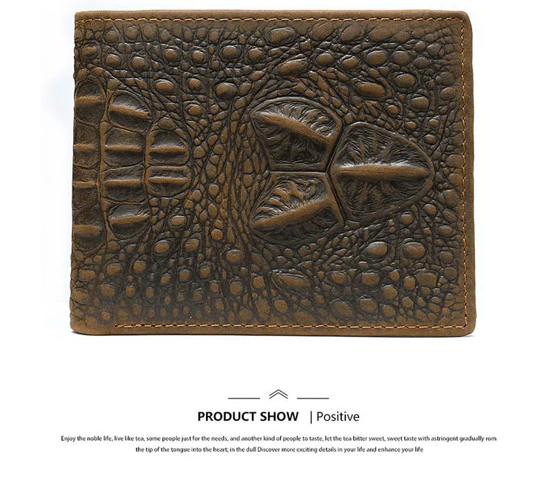 Alligator Embossed Genuine Leather