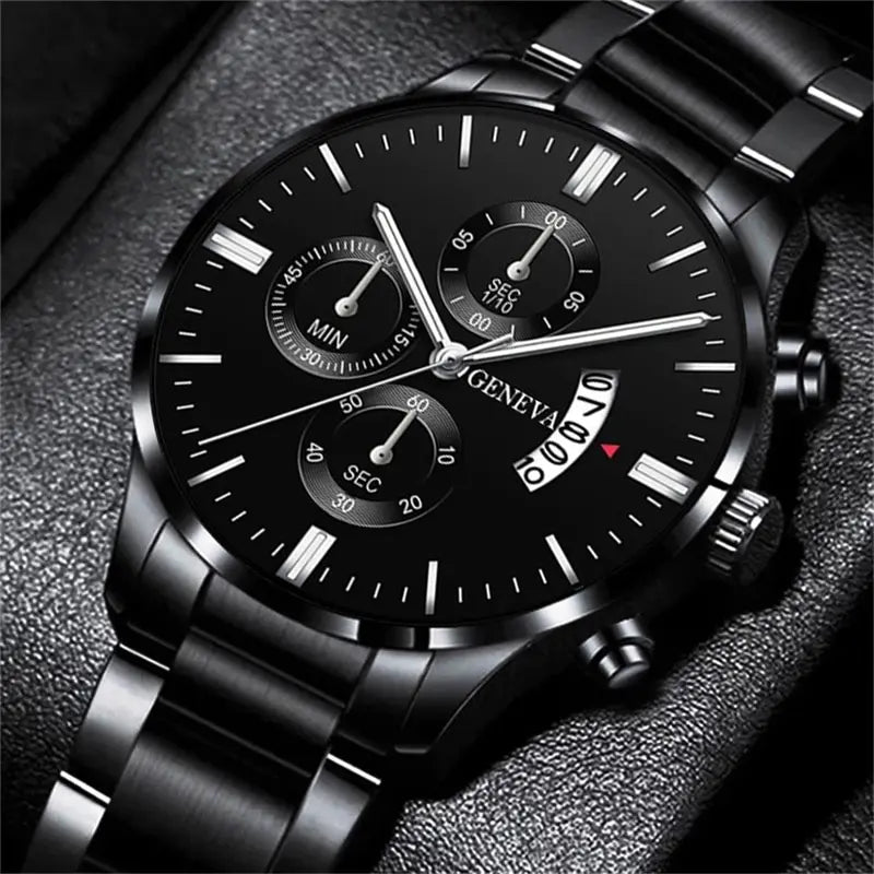 Men Fashion Watches With Calendar Full Steel