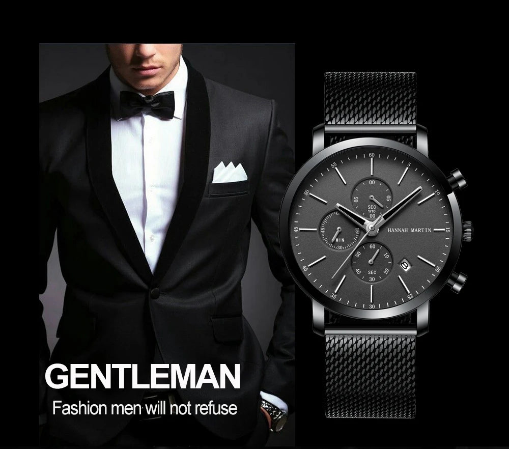 Top Men Watch Brand Business Style Stainless