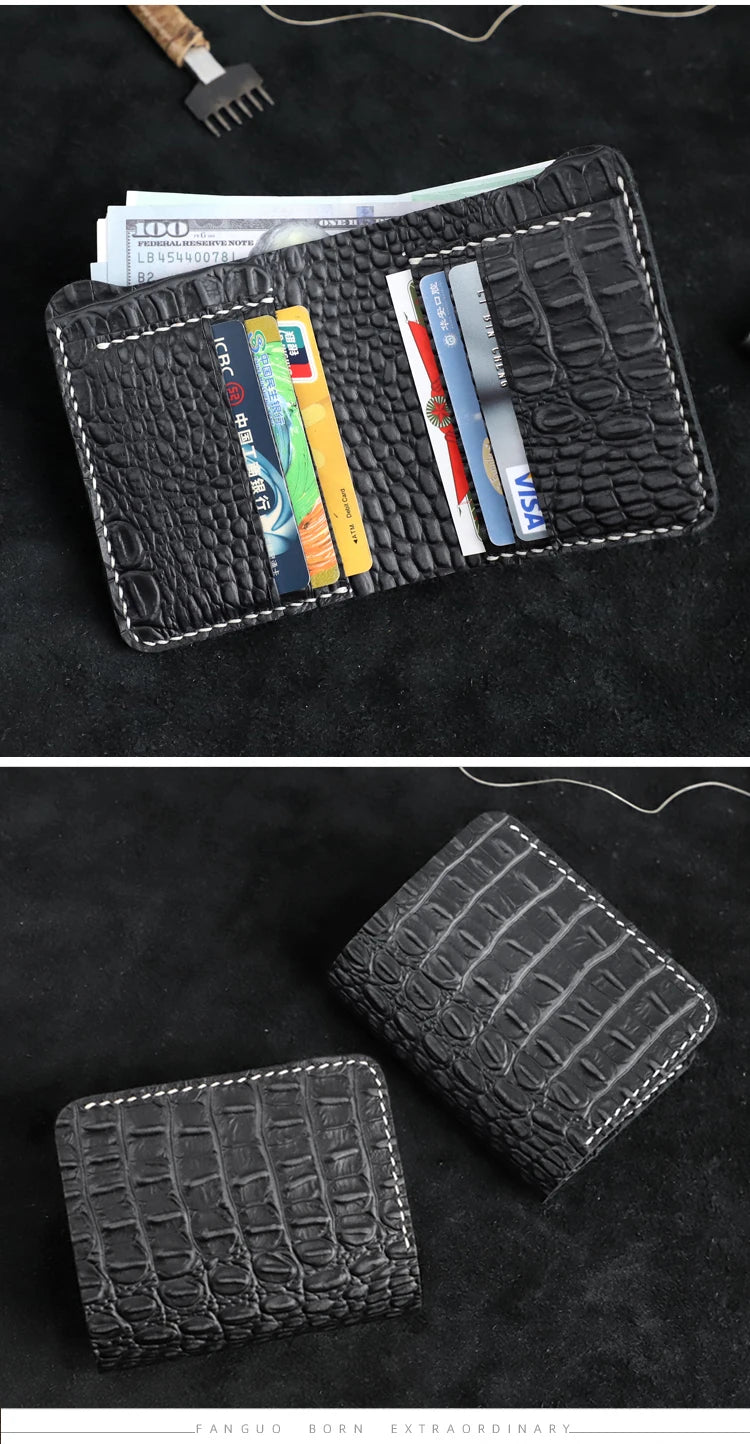 Men's Alligator Pattern Wallet Handmade