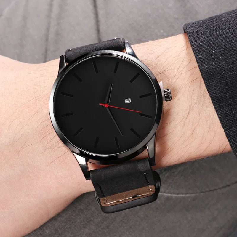 Watch Men Fashion Sport Watches For Male Calendar Leather Band Casual Quartz Wristwatches Clock Relógio Masculino Reloj hombre