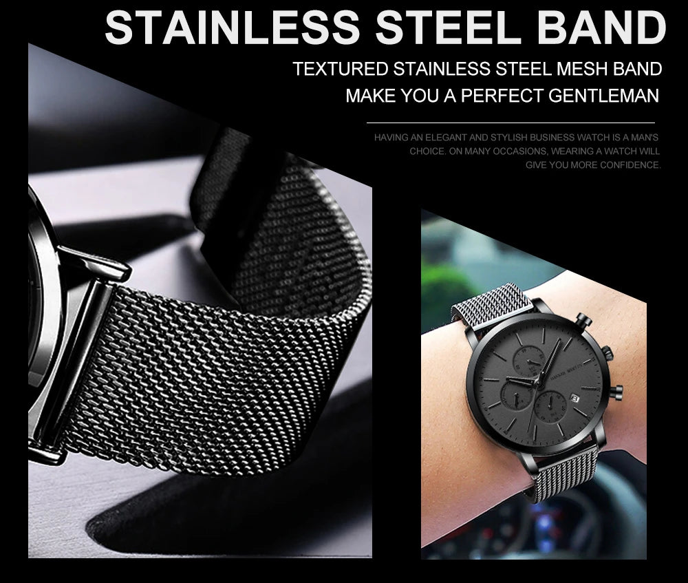 Top Men Watch Brand Business Style Stainless