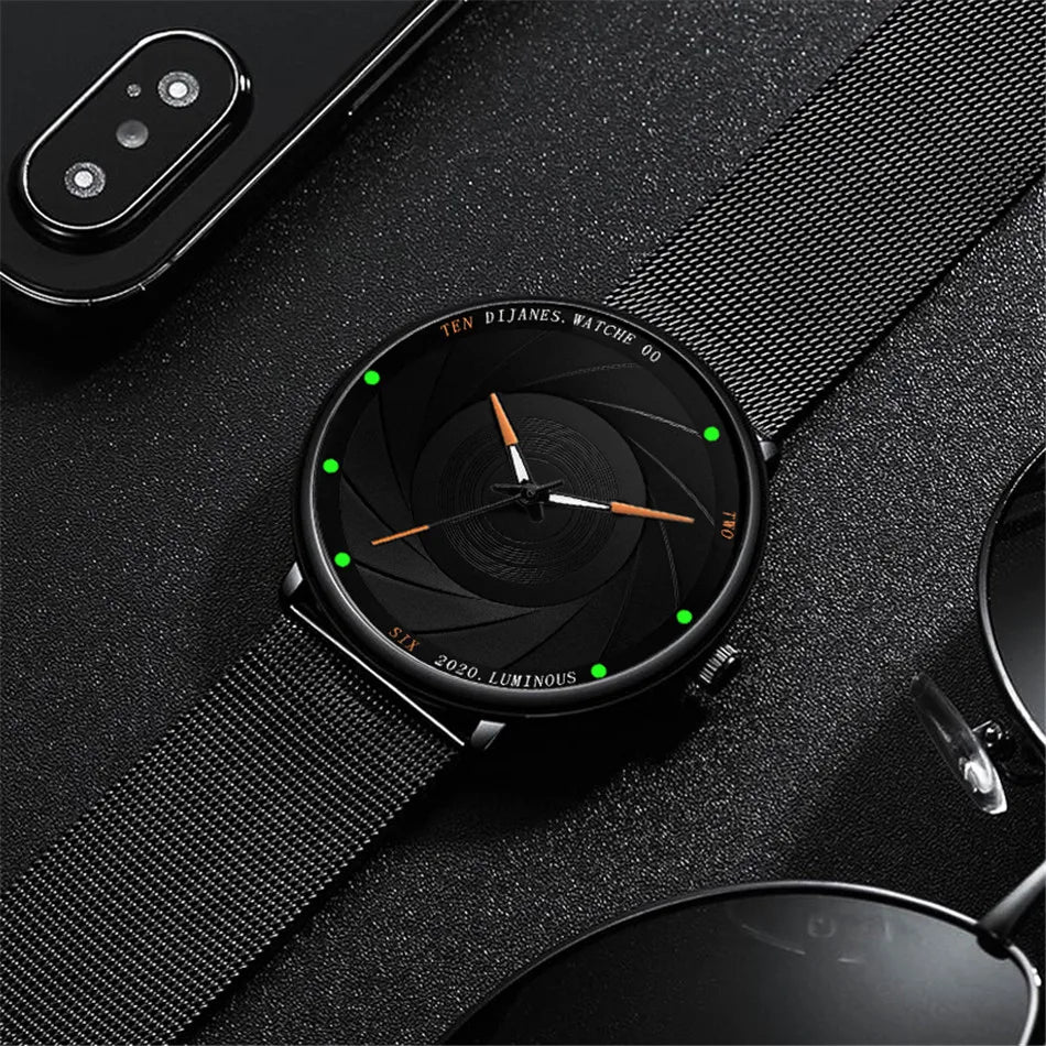 Minimalist Mens Fashion Watches Ultra Thin