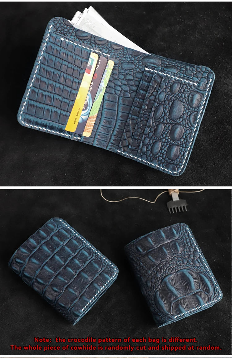 Men's Alligator Pattern Wallet Handmade