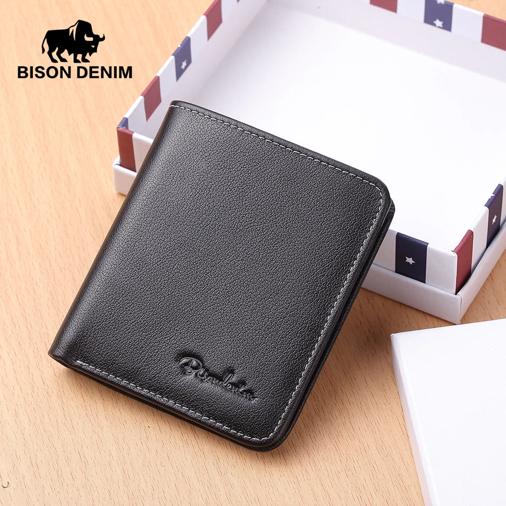 Genuine Leather Men Wallet Mini