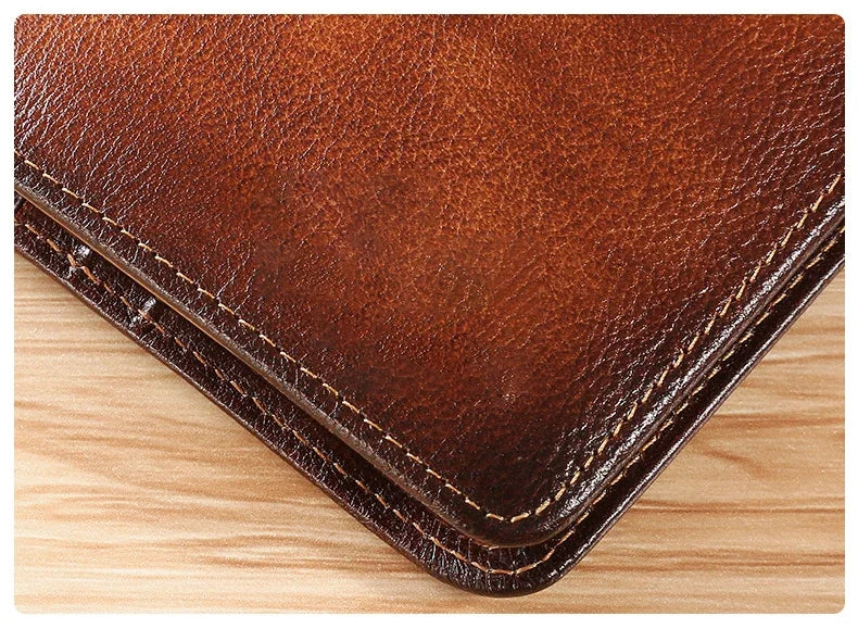 Leather Rfid Blocking Trifold Purse Vintage