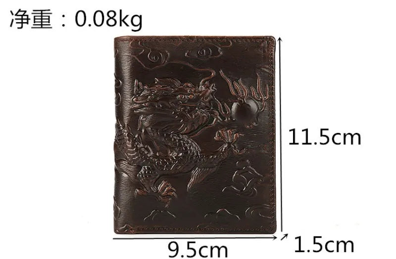 Vintage Embossing 3D Dragon Wallet