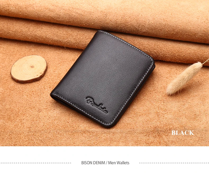 Genuine Leather Men Wallet Mini