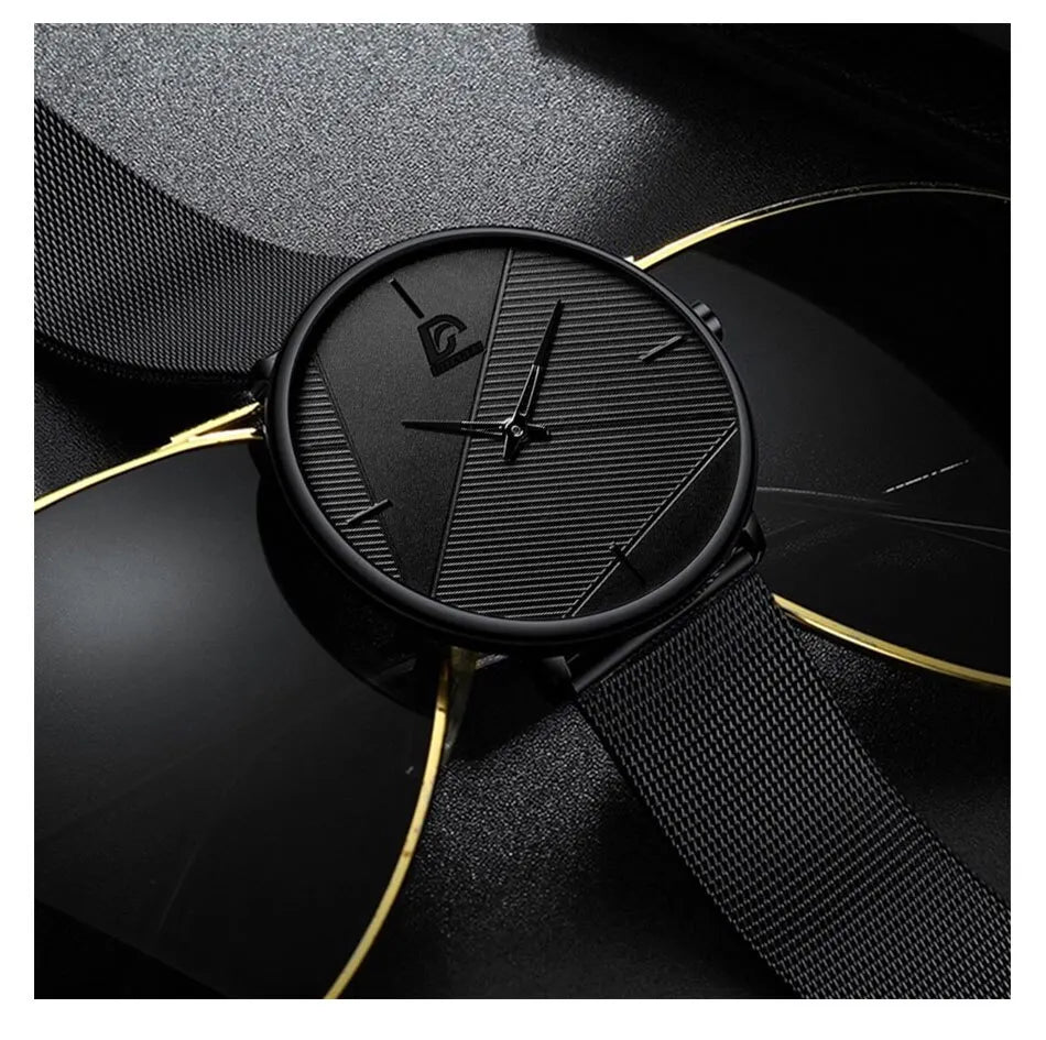 Watches Mens 2023 Minimalist Mens Fashion Ultra Thin Watch Simple Men Business