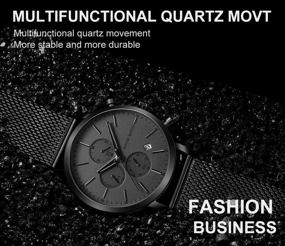 Top Men Watch Brand Business Style Stainless