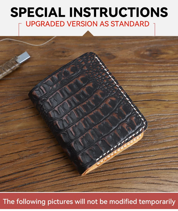 Men's Alligator Pattern Wallet Handmade