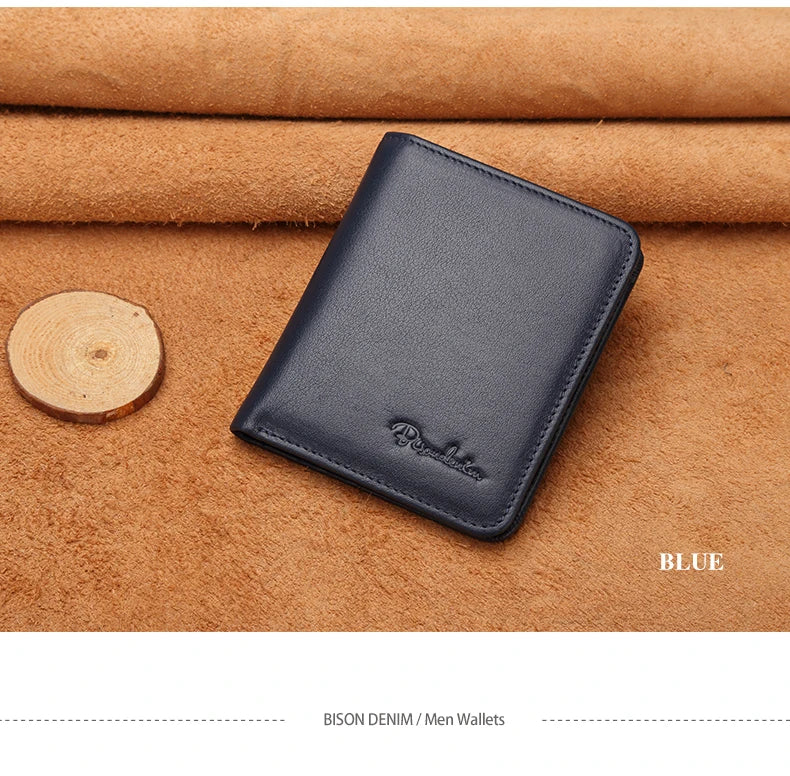 Genuine Leather Men Wallet Mini