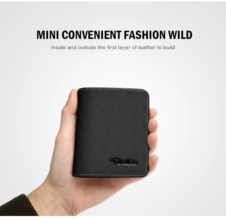 Genuine Leather Men Wallet Mini