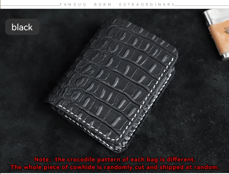 Men's Alligator Pattern Wallet Handmade